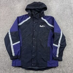 FedEx Windbreaker Jacket Stan Herman VF Imagewear Reflective Rain Hooded XL Reg